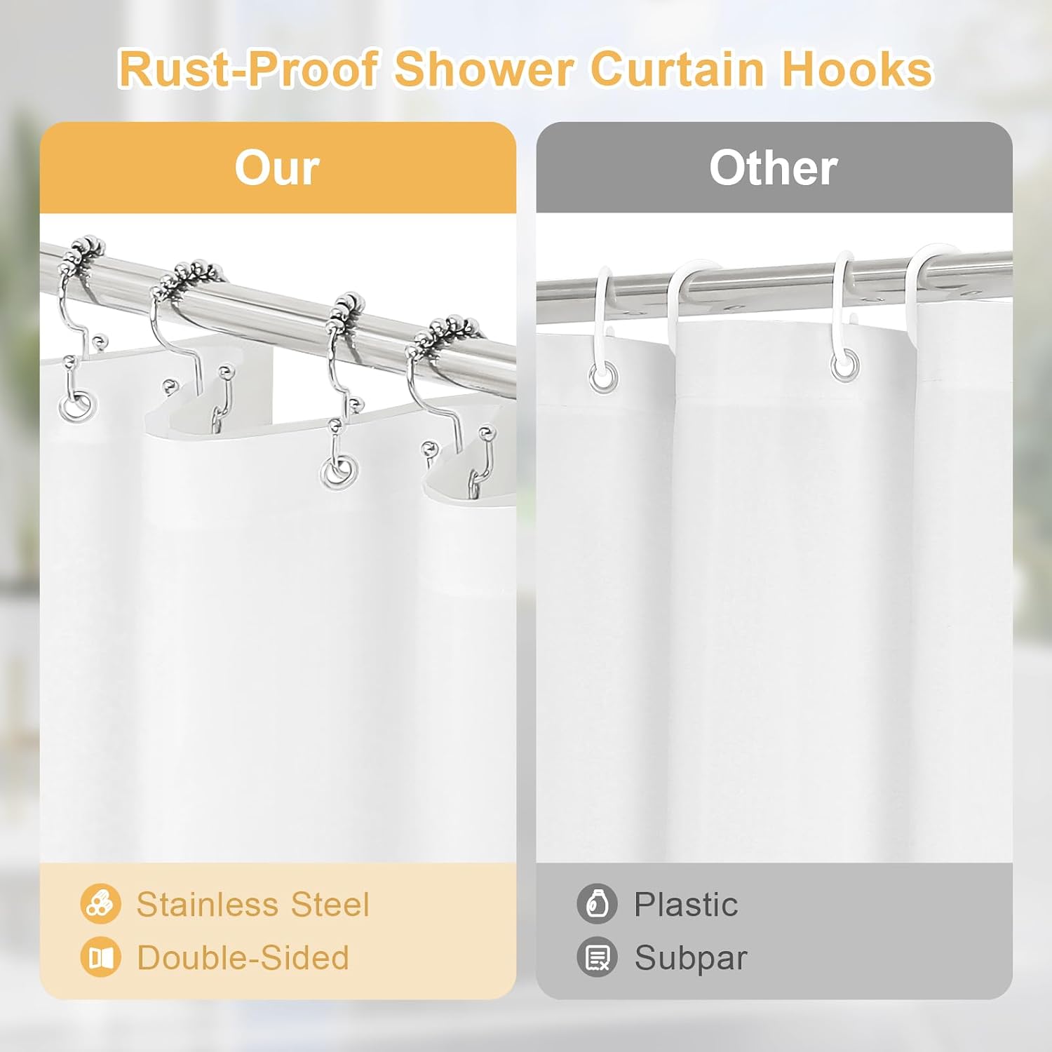 Blue Marble Shower Curtain Set