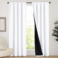 White Blackout Curtains 84 Inch