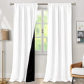 White Extra Long Blackout Curtains