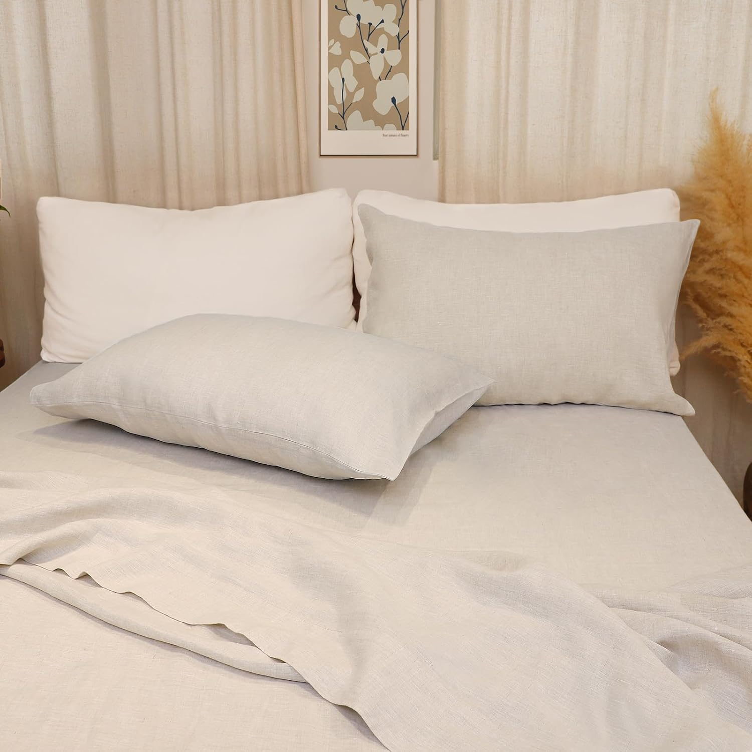 Natural Linen Pillowcase Set of 2