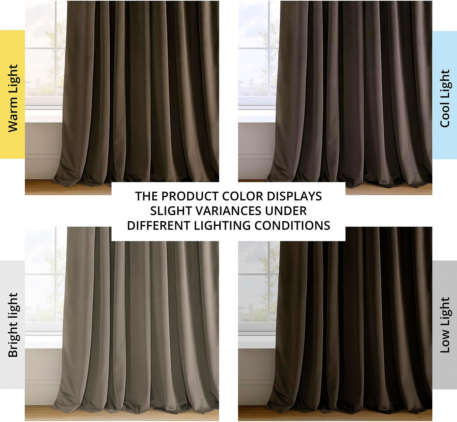 Java Velvet Thermal Blackout Curtain 108 Inch