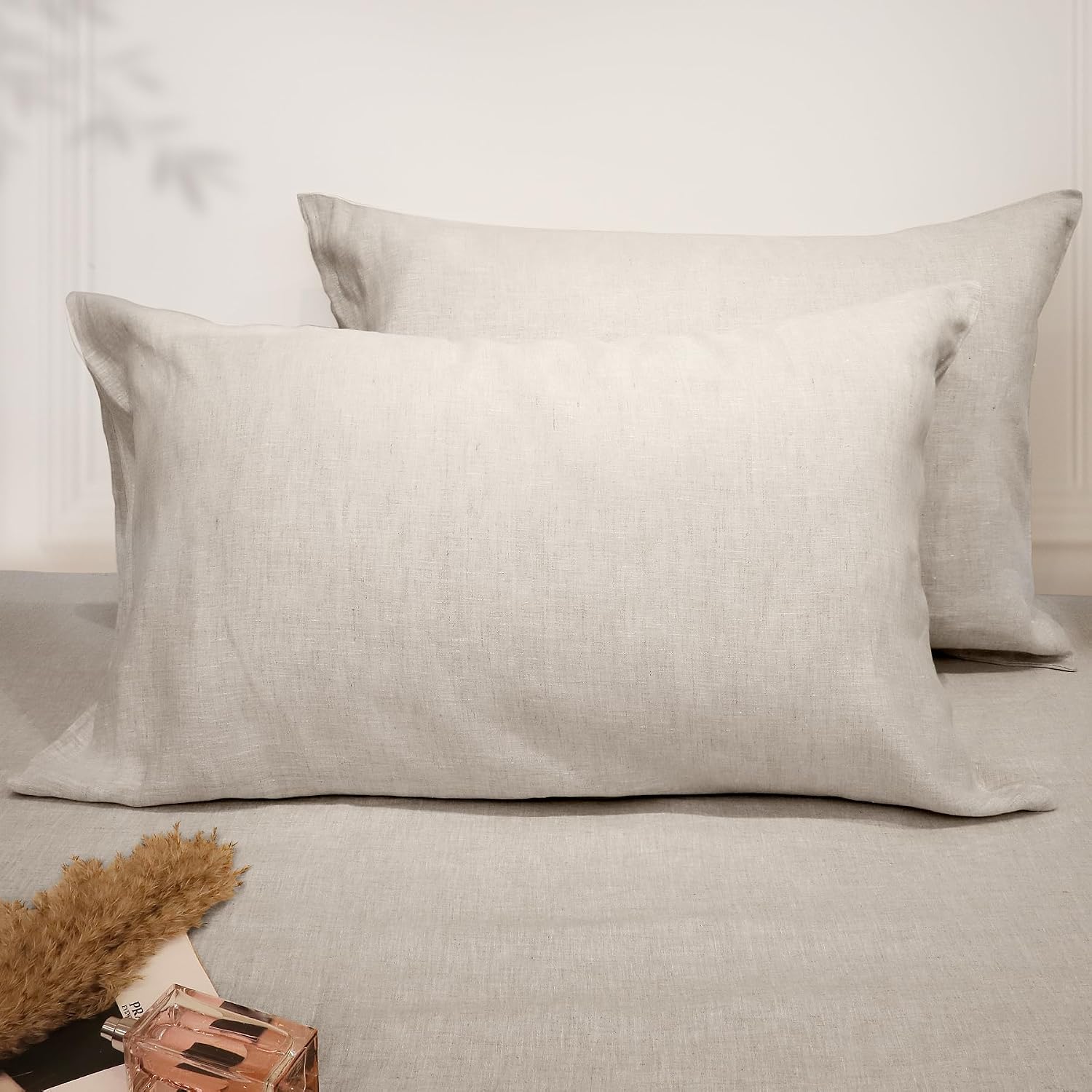 Natural Linen Pillowcase Set of 2