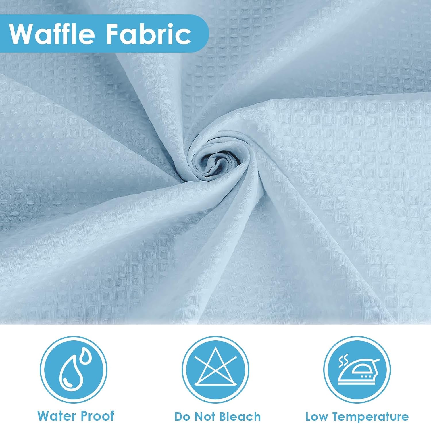 Blue Ombre Striped Shower Curtain Set