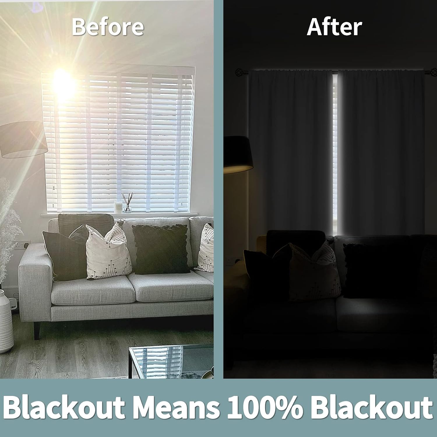 White Extra Long Blackout Curtains