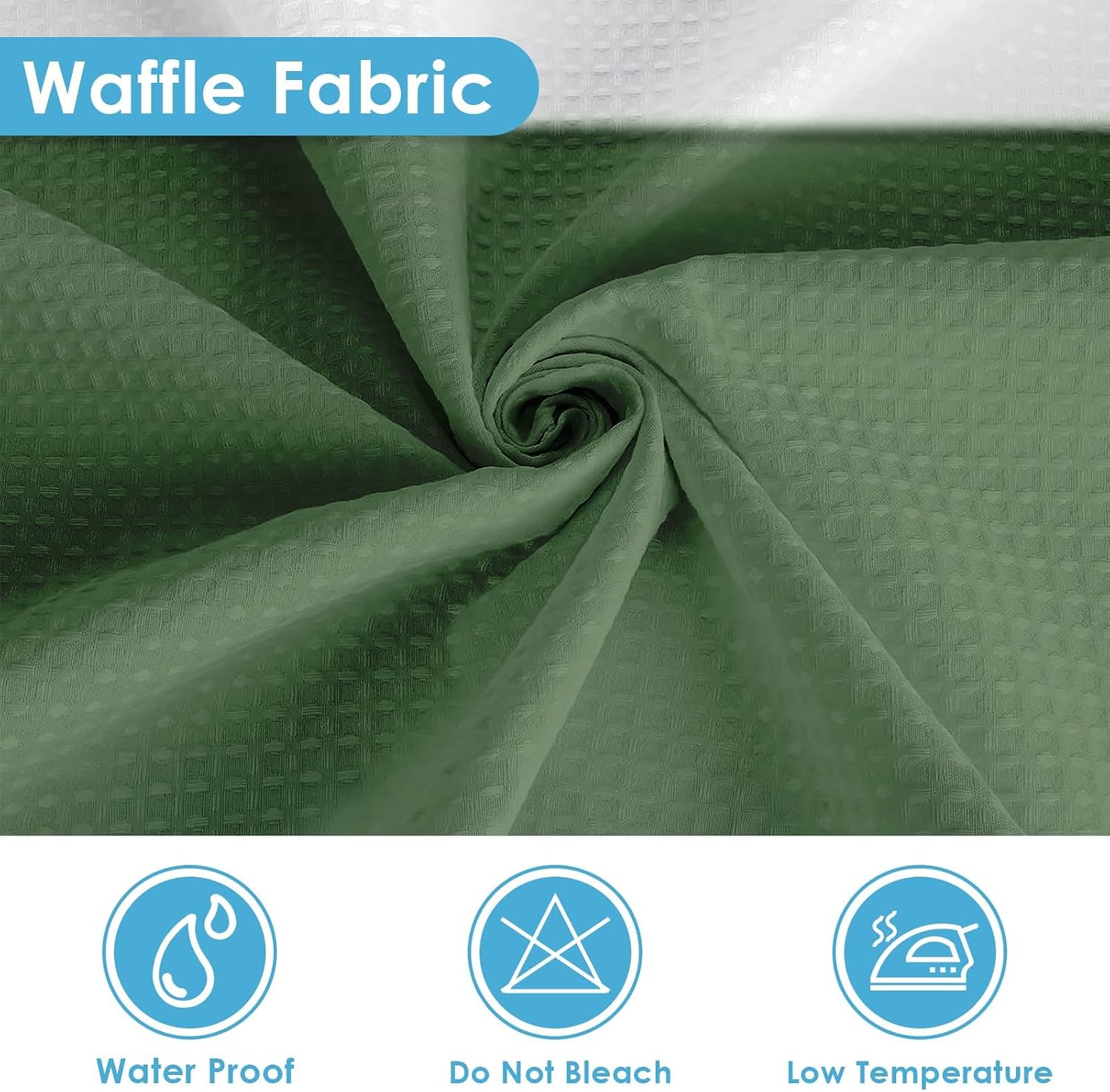 Green Striped Shower Curtain Set