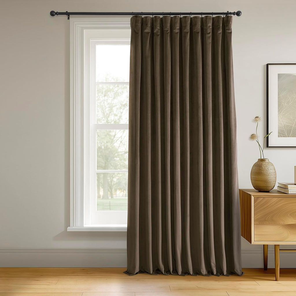 Java Velvet Thermal Blackout Curtain 108 Inch