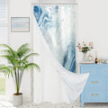 Blue Marble Shower Curtain Set