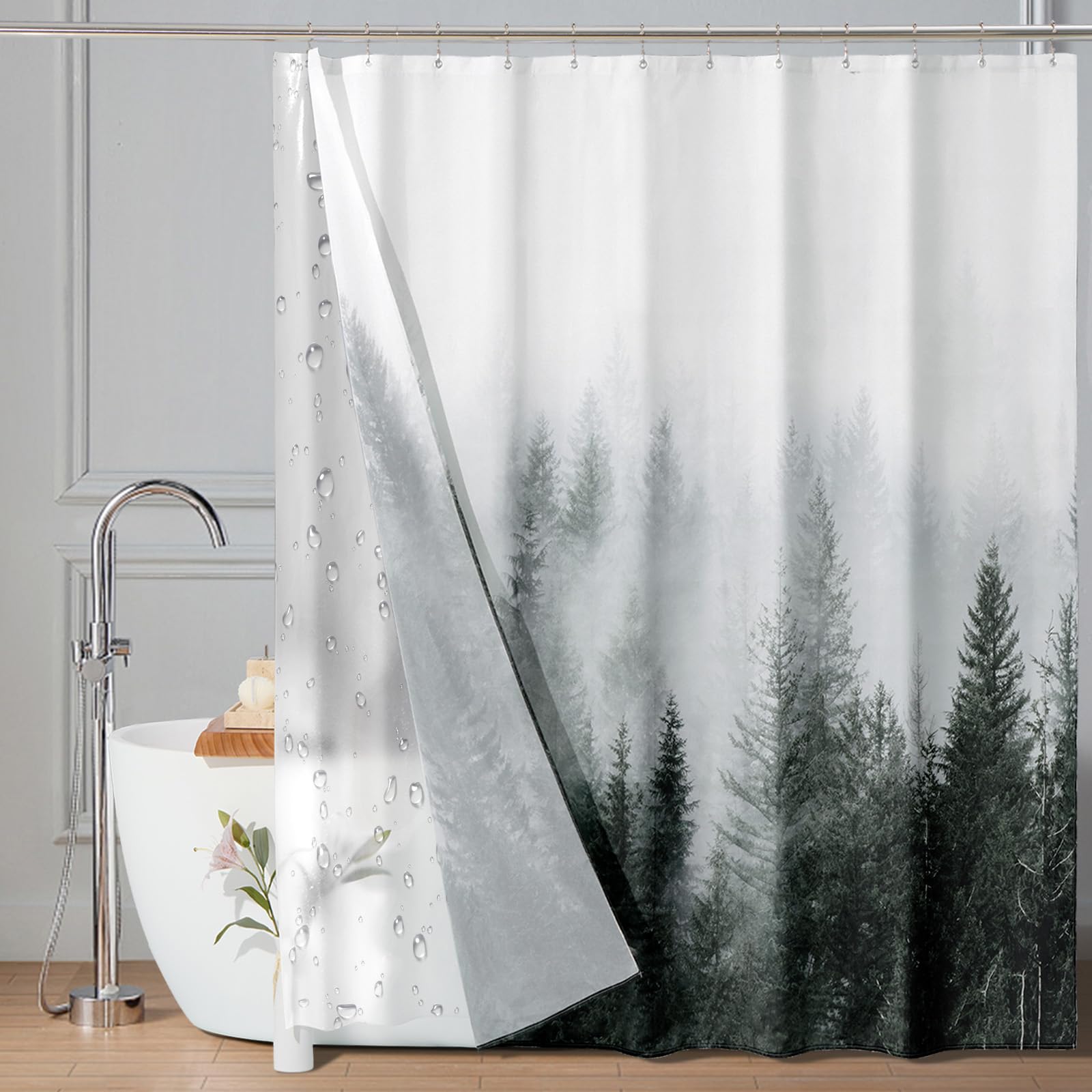 Black Forest Shower Curtain Set