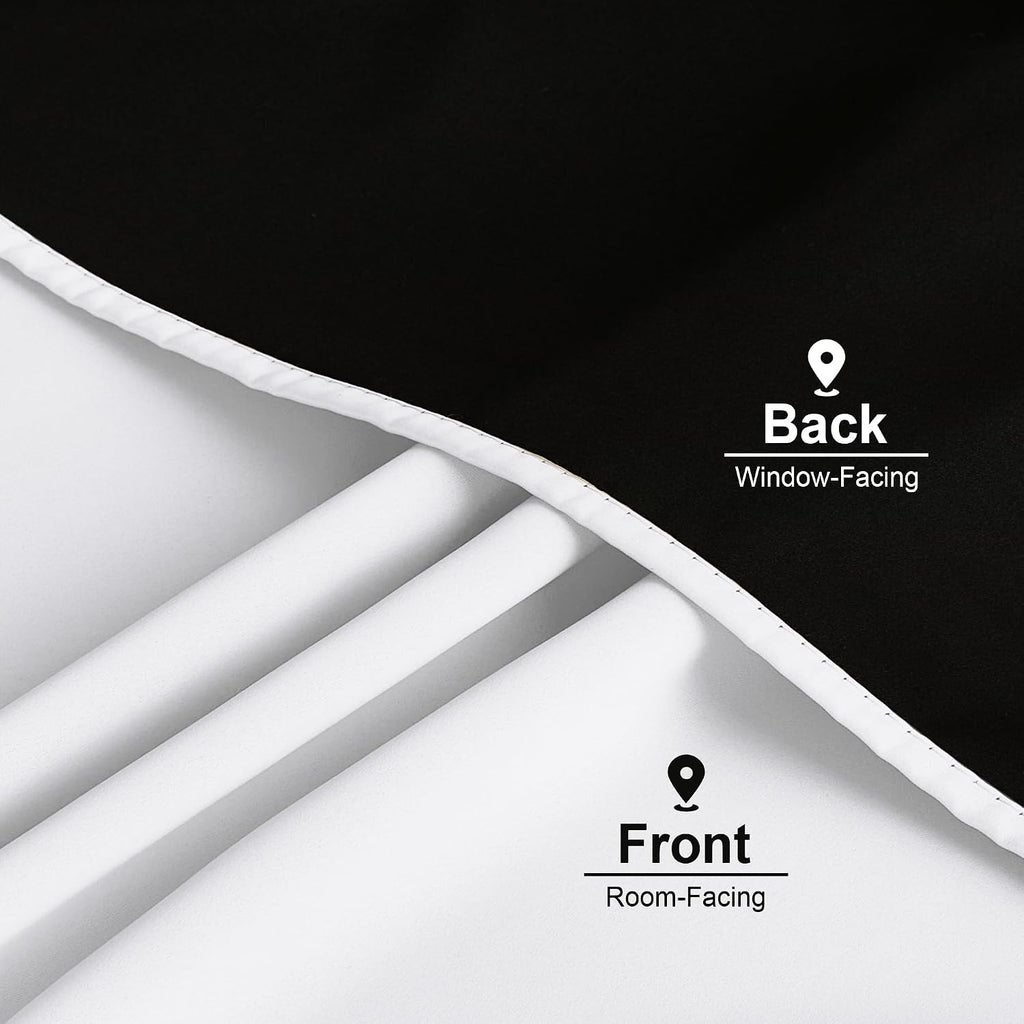 White Blackout Curtains 84 Inch