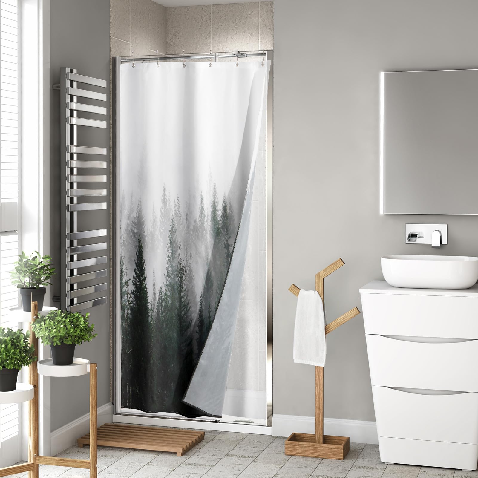 Black Forest Shower Curtain Set