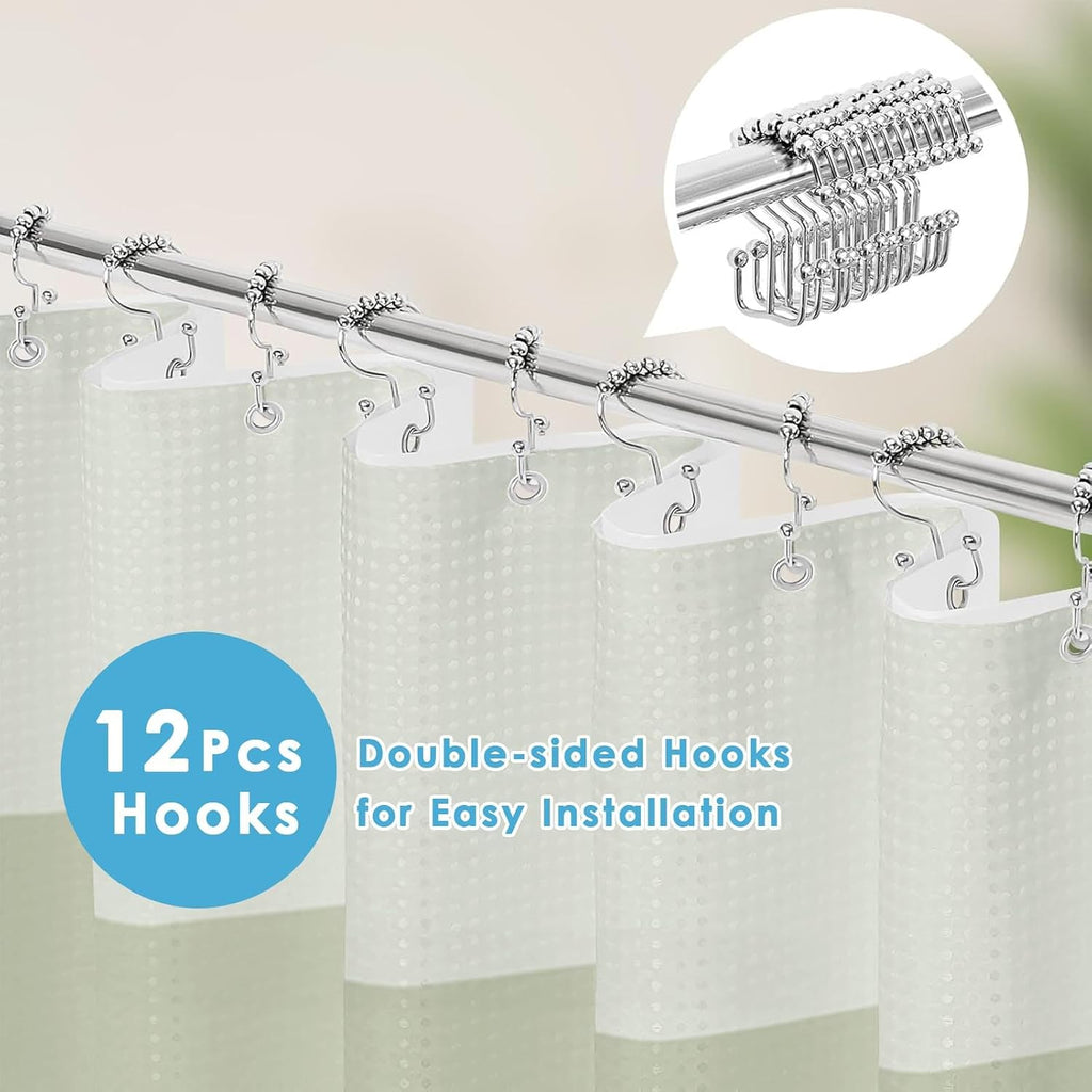 Sage Ombre Shower Curtain Set
