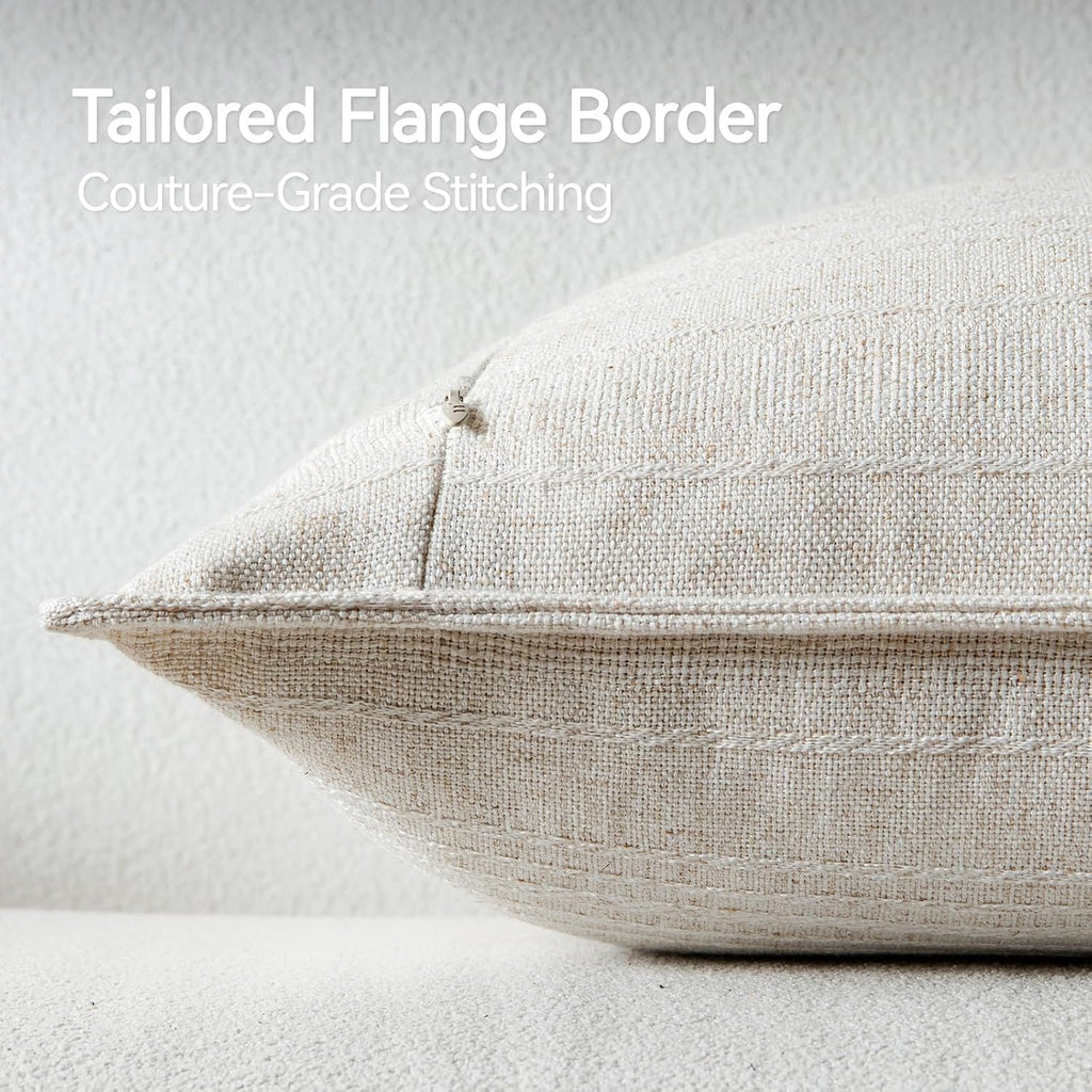 Ivory Linen Pillow Cover Set of 2