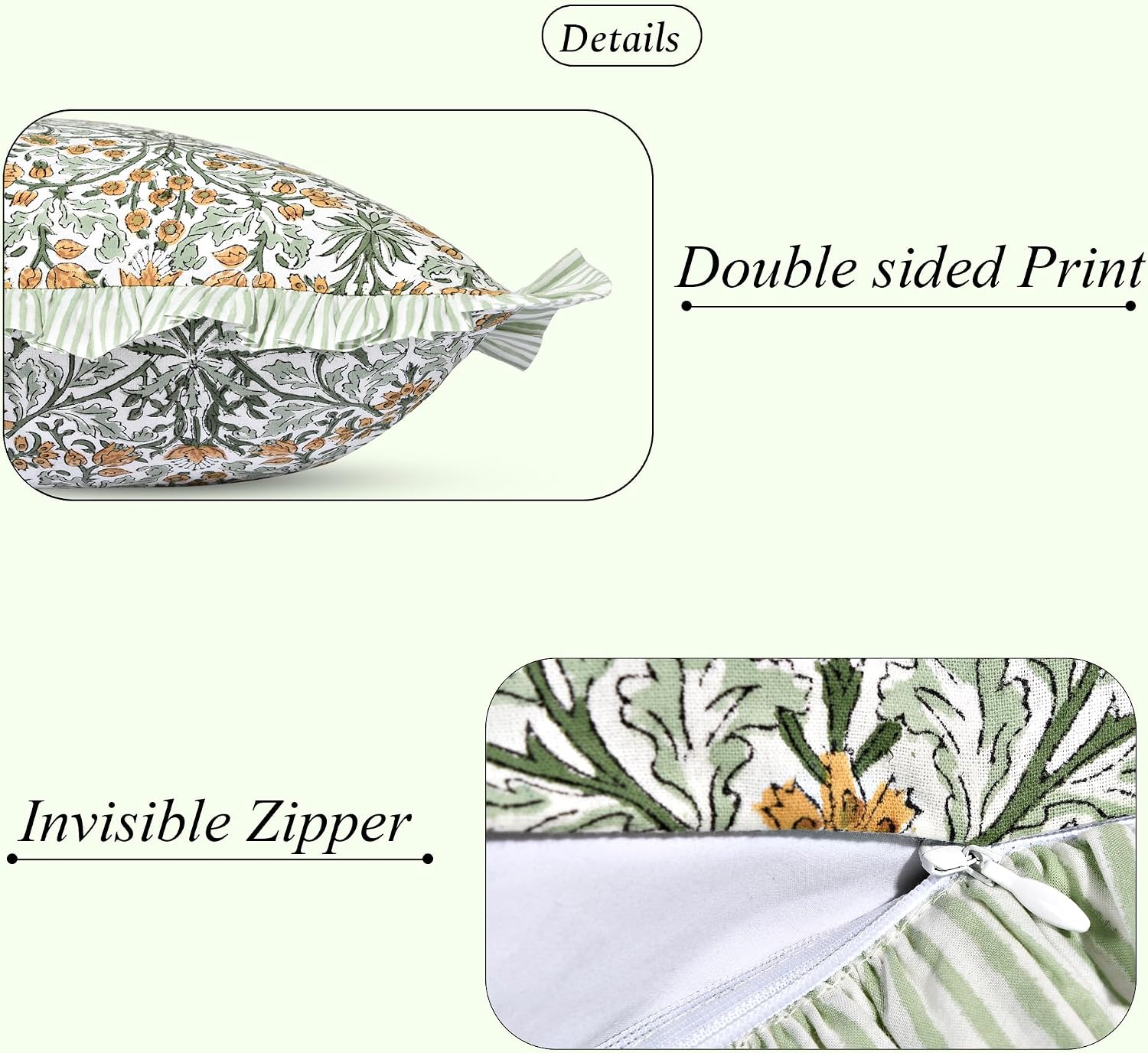 Yellow Floral Ruffle Pillow Sham