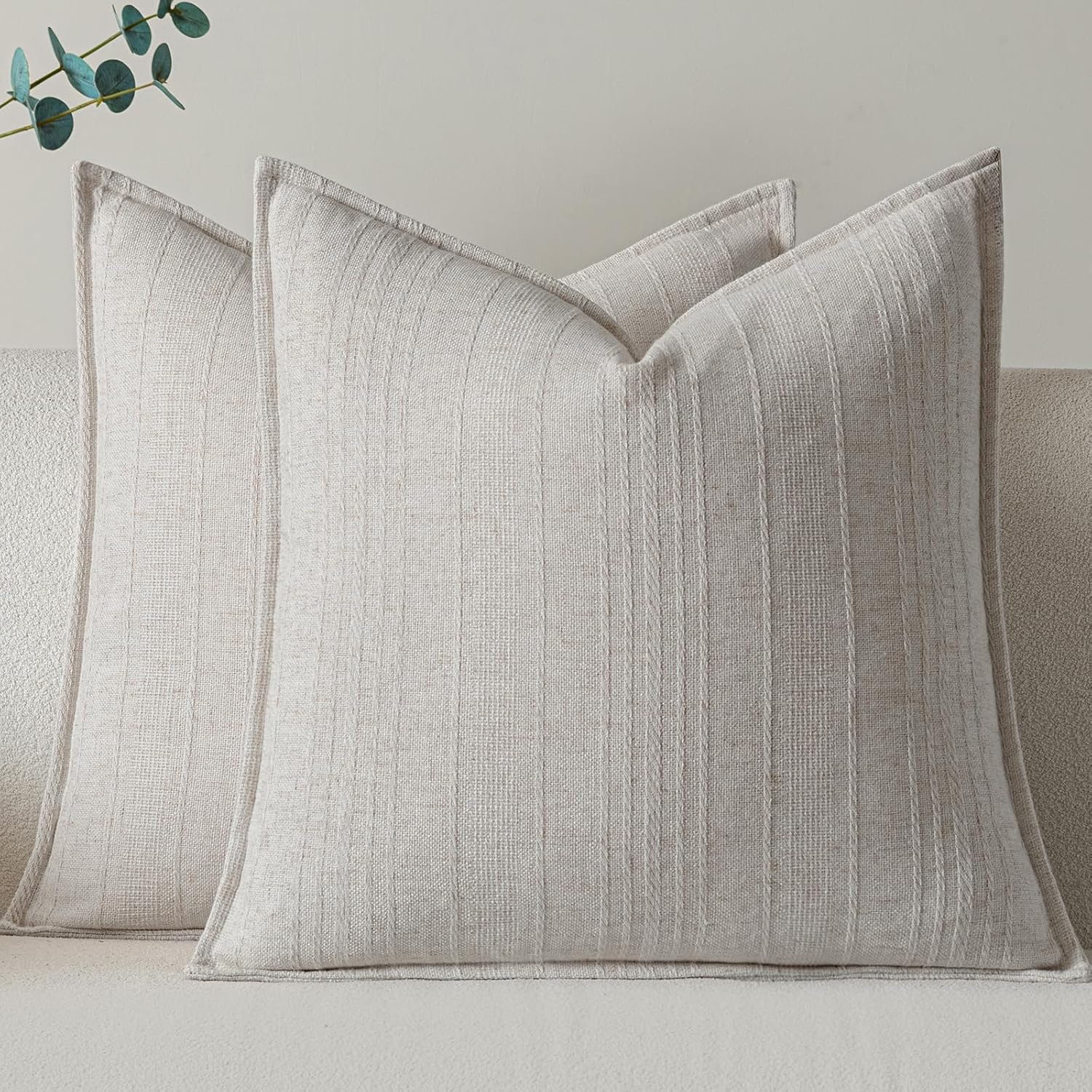 Ivory Linen Pillow Cover Set of 2