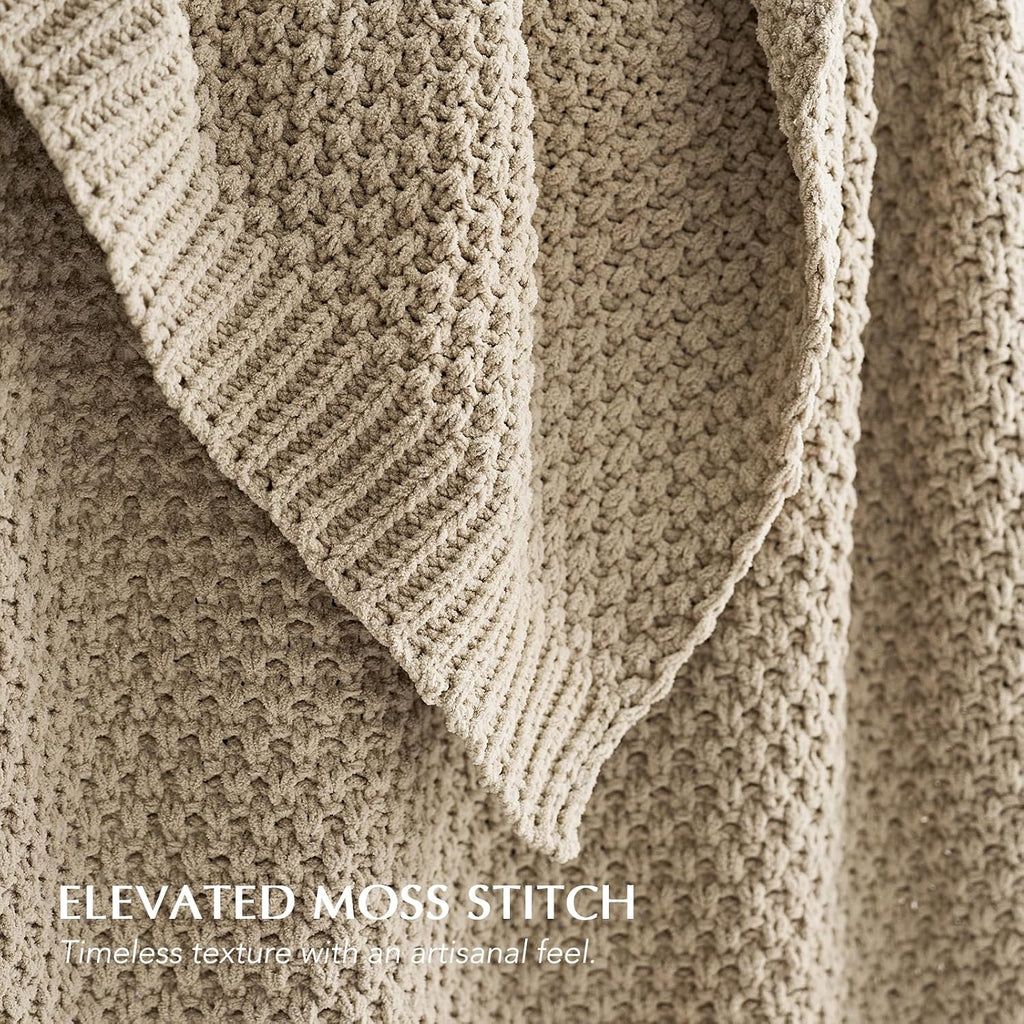 Sand Dune Chunky Knit Throw Blanket