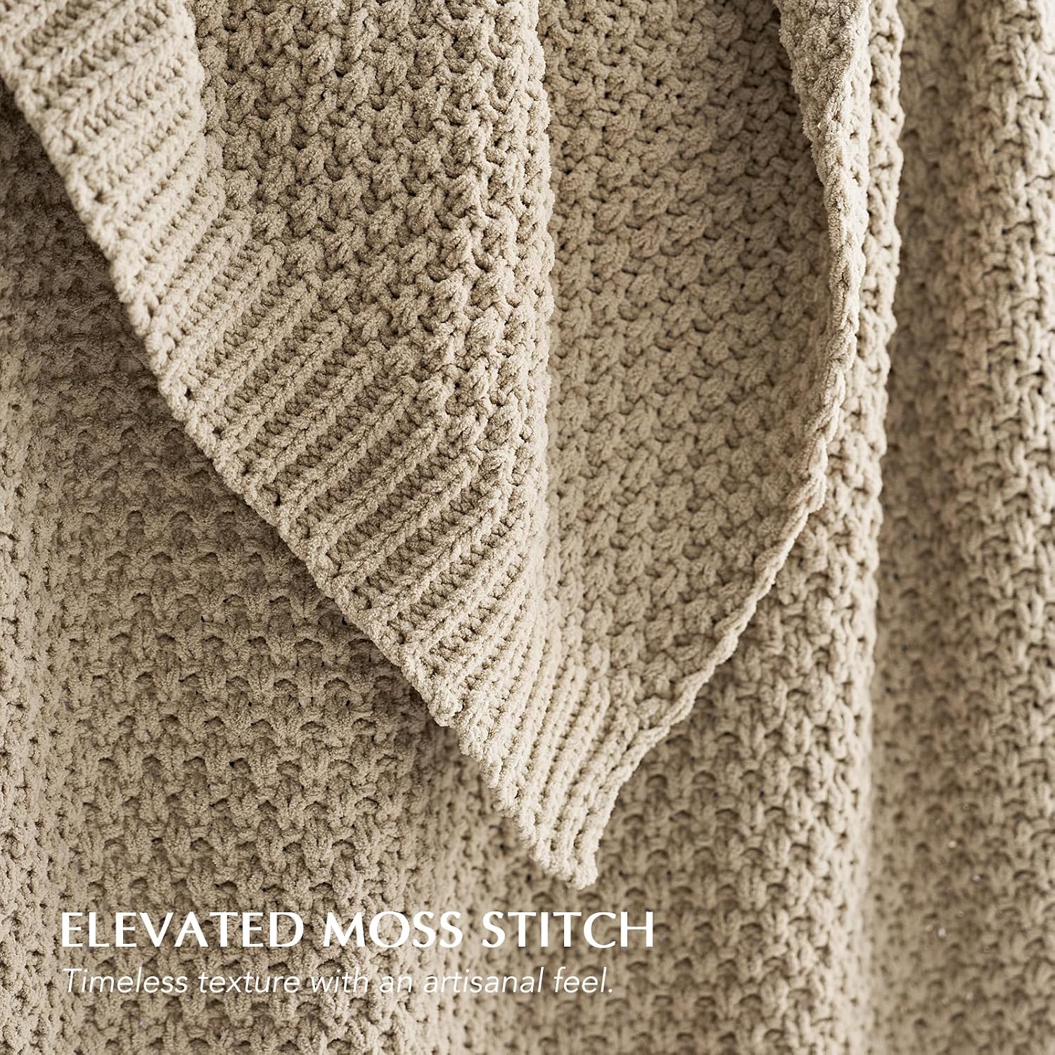 Sand Dune Chunky Knit Throw Blanket
