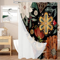 Boho Floral Shower Curtain Set
