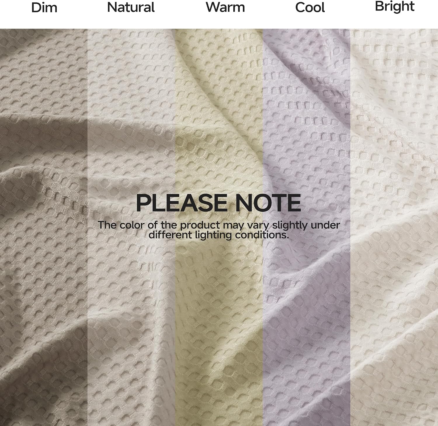 Khaki Bamboo Cooling Waffle Throw Blanket