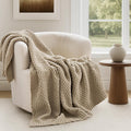 Sand Dune Chunky Knit Throw Blanket