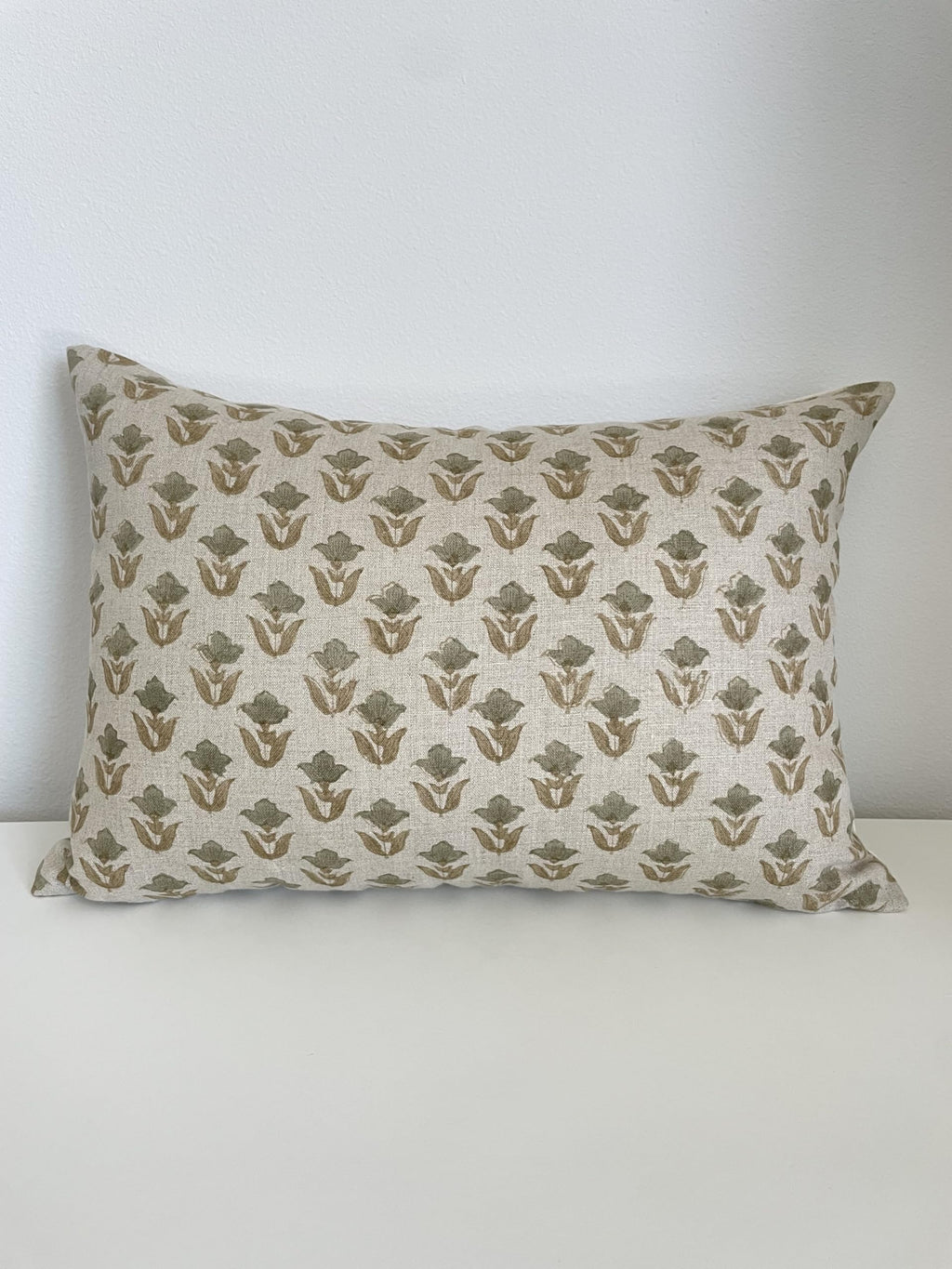 Hand Block Print Linen Pillow Cover