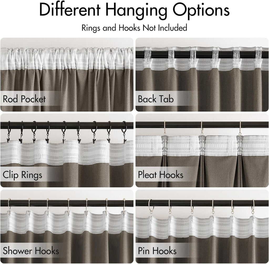 Taupe Velvet Blackout Curtains 108 Inch