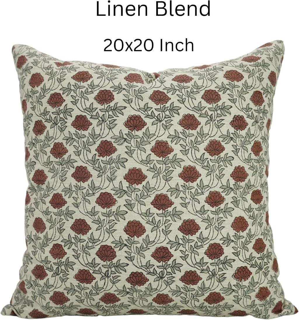 Boho Floral Pillow Cover Set