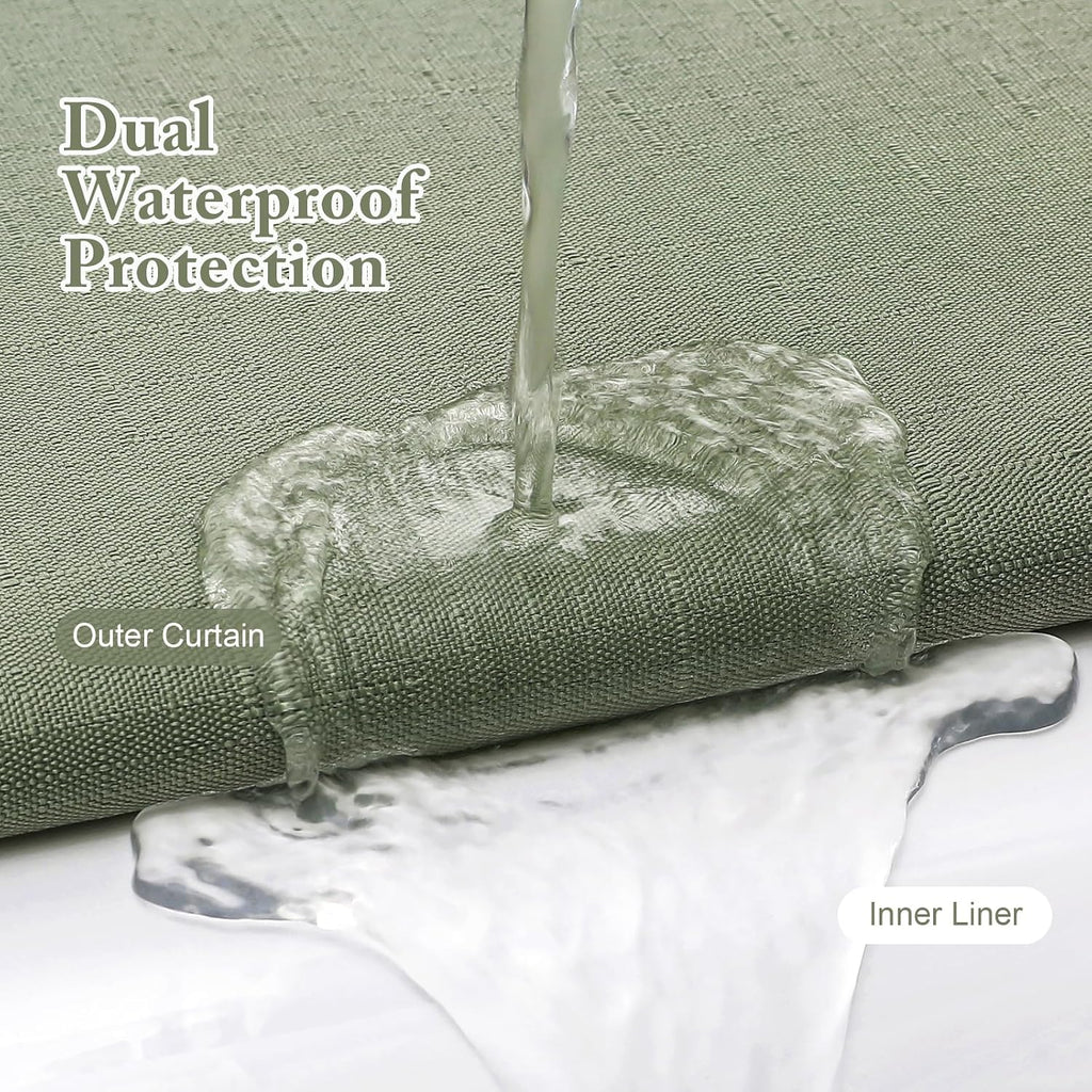 Textured 3-in-1 Shower Curtain Set