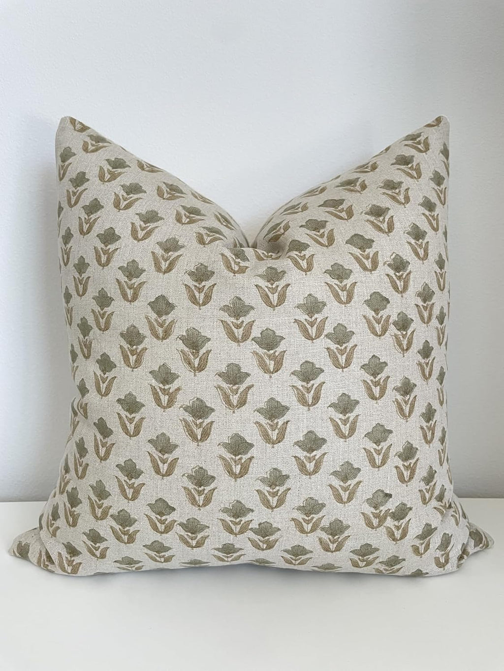 Hand Block Print Linen Pillow Cover