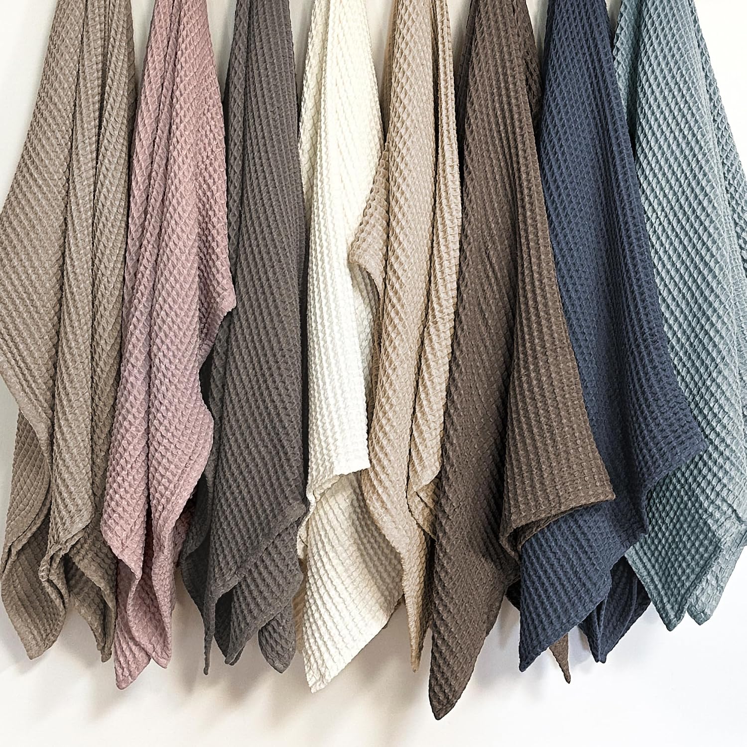 Taupe Cotton Waffle Throw Blanket